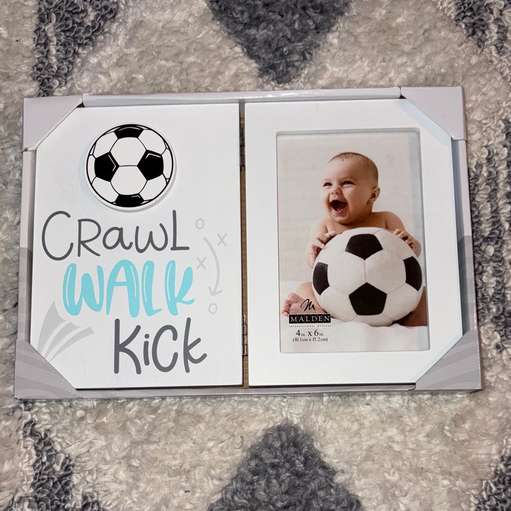 Malden Soccer Themed Photo Frame: Crawl, Walk, Kick